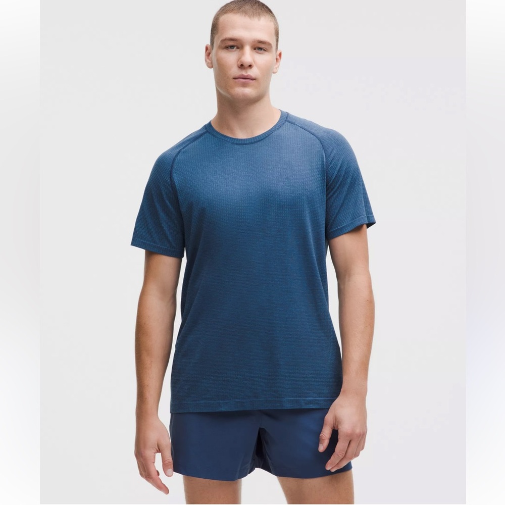Lululemon Vent Tech Short Sleeve Men's Blue Shirt